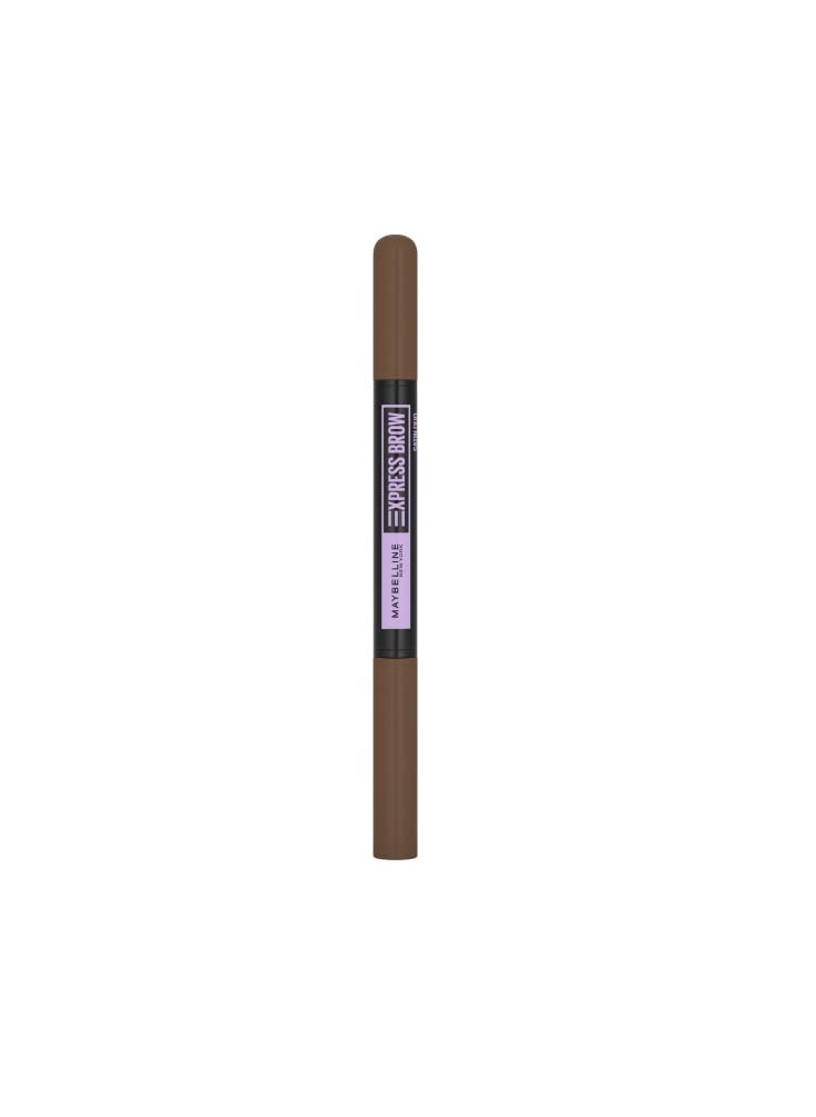 Maybelline New York Express Brow Duo Eyebrow Filling, Natural Looking 2-In-1 Pencil Pen + Filling Powder Dark Brown