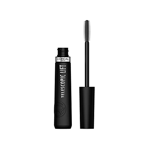 L'Oréal Paris Telescopic Mascara, Long-Lasting 36H Lift, Visible Lash Length Up to +5mm*, No Clumping & No Smudging & No Flaking, Telescopic Lift, Black