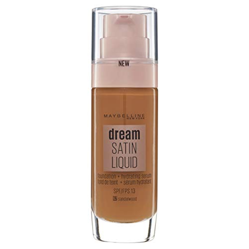 Maybelline Foundation, Dream Radiant Liquid Hydrating Foundation with Hyaluronic Acid and Collagen - Lightweight, Medium Coverage Up to 12 Hour Hydration - 30 Sand