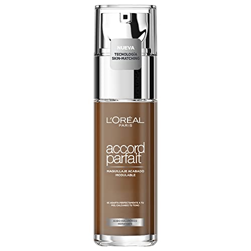 L'Oreal Paris True Match Liquid Foundation, Skincare Infused with Hyaluronic Acid, SPF 17, Available in 40 Shades, 6.5W Golden Toffee, 30 ml