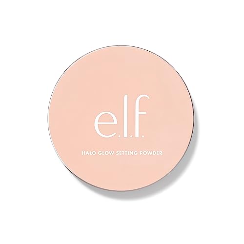 e.l.f., Halo Glow Setting Powder, Silky, Weightless, Blurring, Smooths, Minimizes Pores and Fine Lines, Creates Soft Focus Effect, Medium, Semi-Matte Finish 6.8g