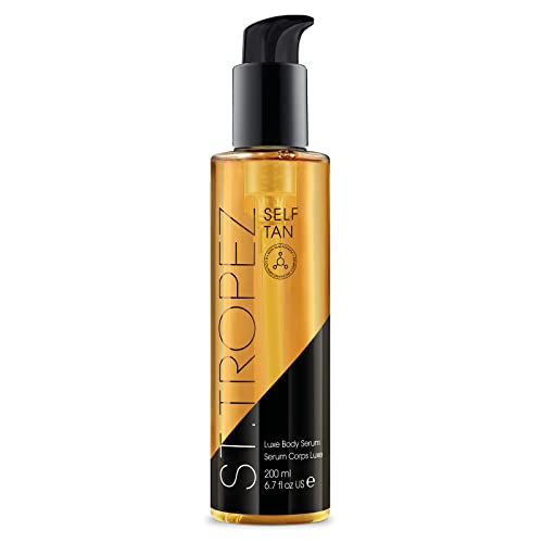 St.Tropez Tan Luxe Body Serum, 5-in-1 Collagen Enhancing Self Tan, Niacinamide, Hyaluronic Acid, Vitamin C & E, Vegan, Natural & Cruelty Free, 200 ml