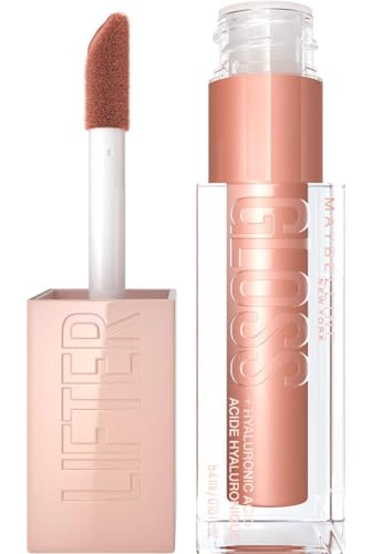 Maybelline New York Lifter Gloss, Hydrating Lip Gloss with Hyaluronic Acid, 5.4 ml, Shade: 003 Moon