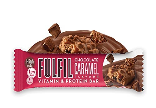 Fulfil Vitamin and Protein Bar (15 x 55 g Bars), Milk Chocolate Crunch Flavour, 20 g High Protein, 9 Vitamins, Low Sugar