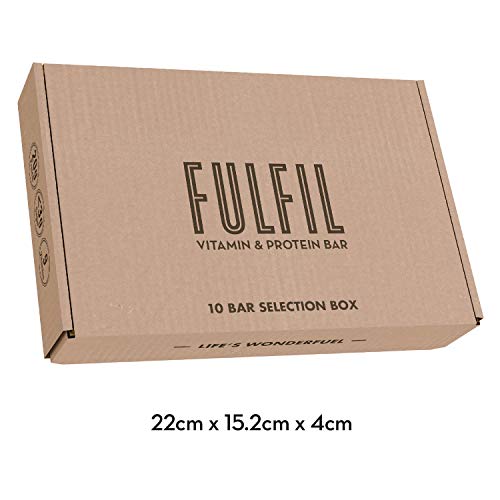 Fulfil Vitamin and Protein Bar (15 x 55 g Bars), Milk Chocolate Crunch Flavour, 20 g High Protein, 9 Vitamins, Low Sugar