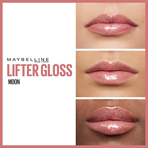 Maybelline New York Lifter Gloss, Hydrating Lip Gloss with Hyaluronic Acid, 5.4 ml, Shade: 003 Moon