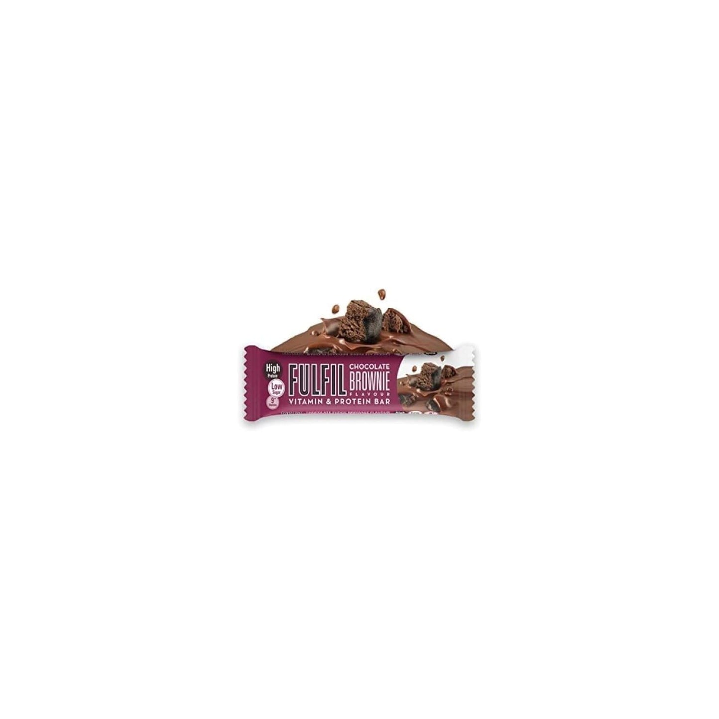 Fulfil Vitamin and Protein Bar (15 x 55 g Bars), Milk Chocolate Crunch Flavour, 20 g High Protein, 9 Vitamins, Low Sugar