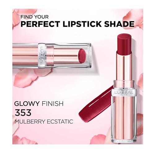 L'Oreal Paris Lipstick, Balm-In-Lipstick, Keep Lips Hydrated and Smooth, Natural-Looking Shiny Finish, Glow Paradise, 191 Nude Heaven?