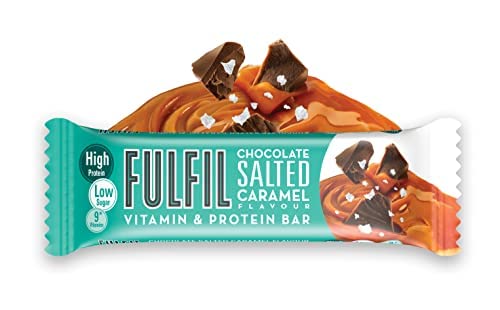 Fulfil Vitamin and Protein Bar (15 x 55 g Bars), Milk Chocolate Crunch Flavour, 20 g High Protein, 9 Vitamins, Low Sugar