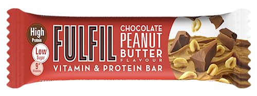 Fulfil Vitamin and Protein Bar (15 x 55 g Bars), Milk Chocolate Crunch Flavour, 20 g High Protein, 9 Vitamins, Low Sugar