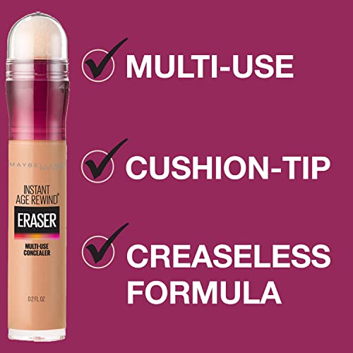 Maybelline Instant Anti Age Eraser Eye Concealer, Dark Circles and Blemish Concealer, Ultra Blendable Formula, 06 Neutraliser