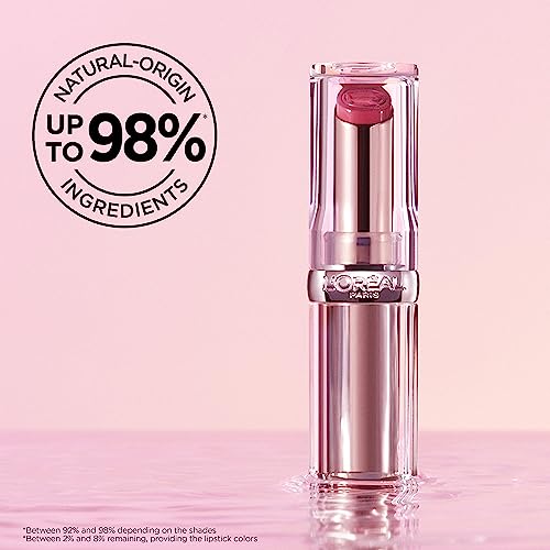 L'Oreal Paris Lipstick, Balm-In-Lipstick, Keep Lips Hydrated and Smooth, Natural-Looking Shiny Finish, Glow Paradise, 191 Nude Heaven?