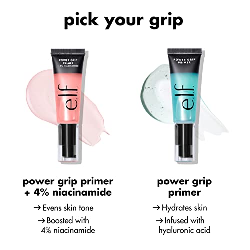 e.l.f. Power Grip Primer, Gel-Based & Hydrating Face Primer For Smoothing Skin & Gripping Makeup, Moisturizes & Primes, 0.811 Fl Oz, Clear