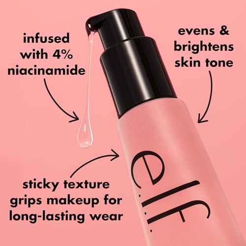 e.l.f. Power Grip Primer, Gel-Based & Hydrating Face Primer For Smoothing Skin & Gripping Makeup, Moisturizes & Primes, 0.811 Fl Oz, Clear