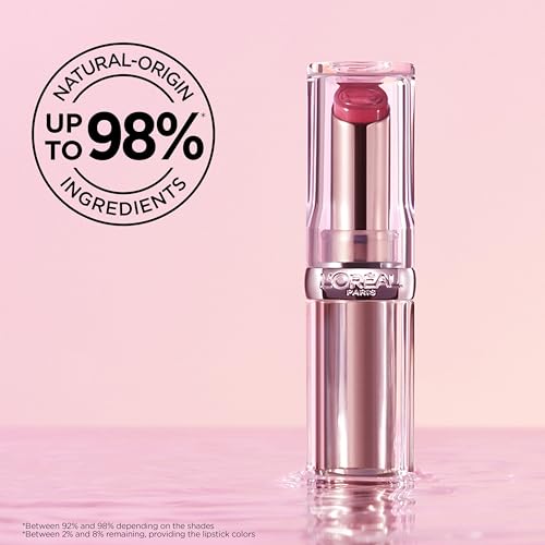 L'Oreal Paris Lipstick, Balm-In-Lipstick, Keep Lips Hydrated and Smooth, Natural-Looking Shiny Finish, Glow Paradise, 191 Nude Heaven?