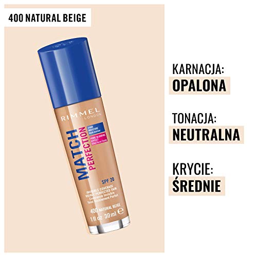 Rimmel Match Perfection Liquid Foundation, 101 Classic Ivory, 30ml