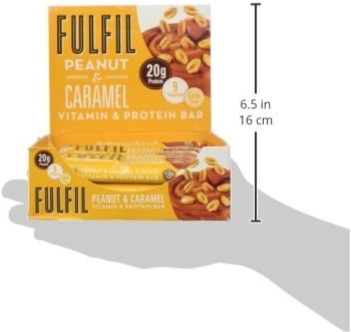 Fulfil Vitamin and Protein Bar (15 x 55 g Bars), Milk Chocolate Crunch Flavour, 20 g High Protein, 9 Vitamins, Low Sugar