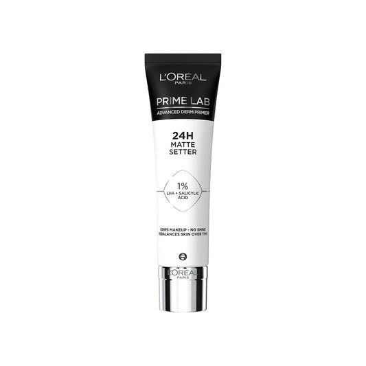 L'Oréal Paris Matte Setter Primer, Matte Finish, Extends Makeup Wear, Advanced Derm Primer, Grips Makeup, No Shine, Prime Lab, 30ml