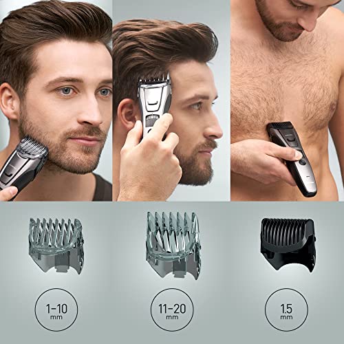 Panasonic ER-GB80 Wet & Dry Electric Beard, Hair and Body Trimmer for Men, 18 x 5.2 x 4.3 cm, Grey, 330 g