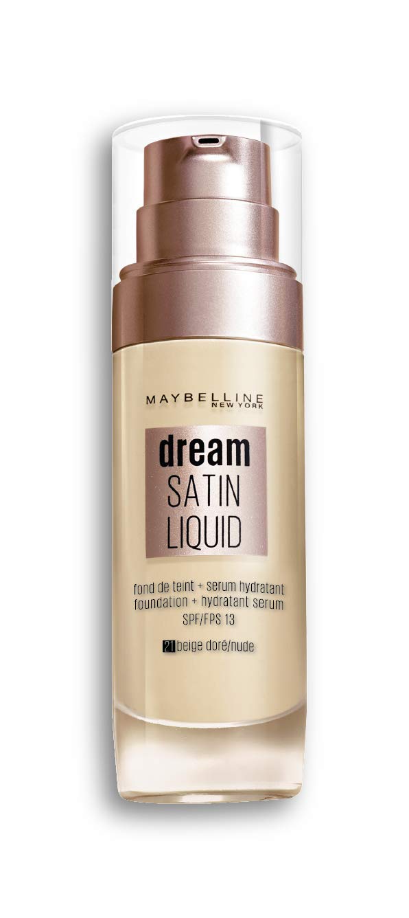 Maybelline Foundation, Dream Radiant Liquid Hydrating Foundation with Hyaluronic Acid and Collagen - Lightweight, Medium Coverage Up to 12 Hour Hydration - 30 Sand