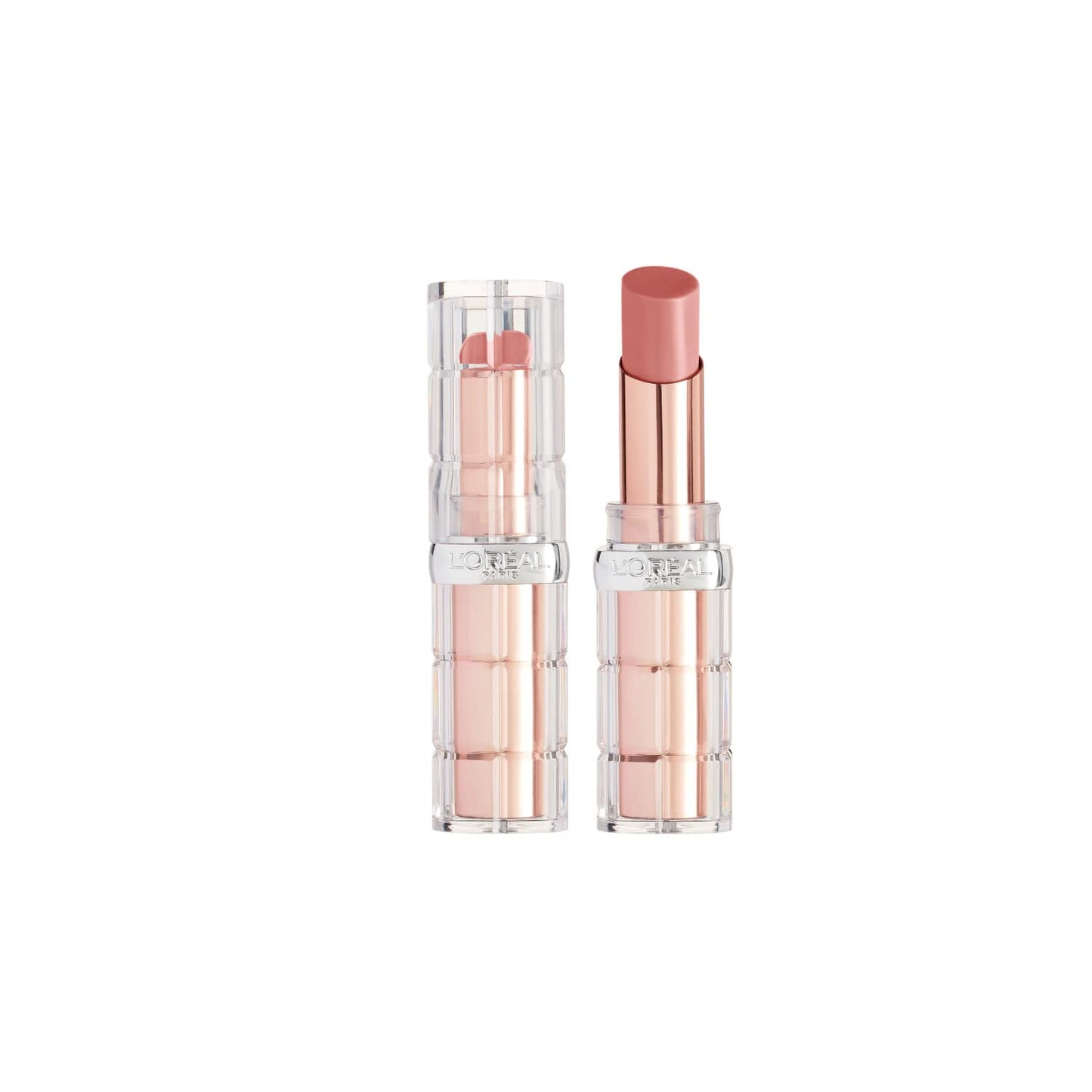 L'Oreal Paris Lipstick, Balm-In-Lipstick, Keep Lips Hydrated and Smooth, Natural-Looking Shiny Finish, Glow Paradise, 191 Nude Heaven?