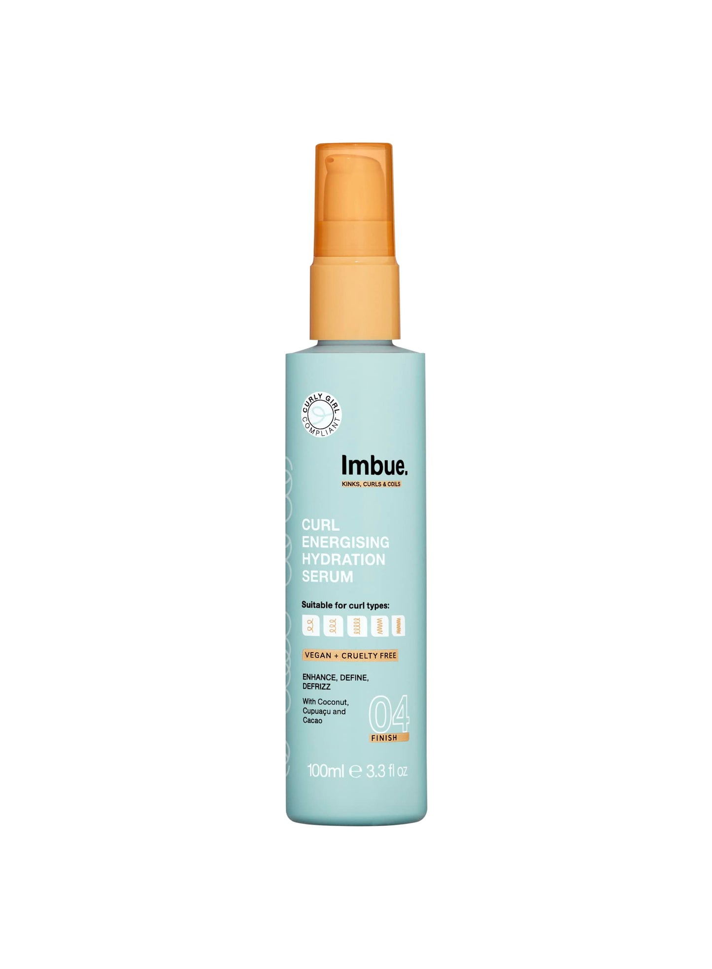 Imbue Curl Worshipping Shine Hair Oil Serum - Vegan and Curly Girl Method Compliant, 100ml, Transparent