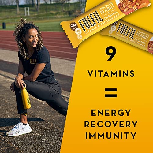 Fulfil Vitamin and Protein Bar (15 x 55 g Bars), Milk Chocolate Crunch Flavour, 20 g High Protein, 9 Vitamins, Low Sugar