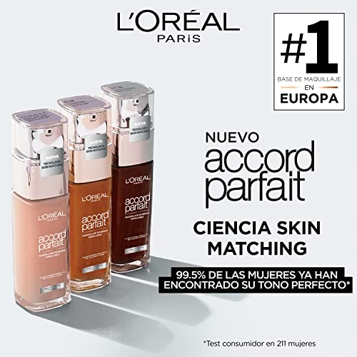 L'Oreal Paris True Match Liquid Foundation, Skincare Infused with Hyaluronic Acid, SPF 17, Available in 40 Shades, 6.5W Golden Toffee, 30 ml