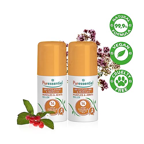 Puressentiel Muscles & Joints Roll-On 75ml – Providing fast Relief & Naturally Soothes Muscle Pain, Back Pain Relief, Neck Pain Relief & Shoulder Aches. Acupressure Massager & Muscle Rub