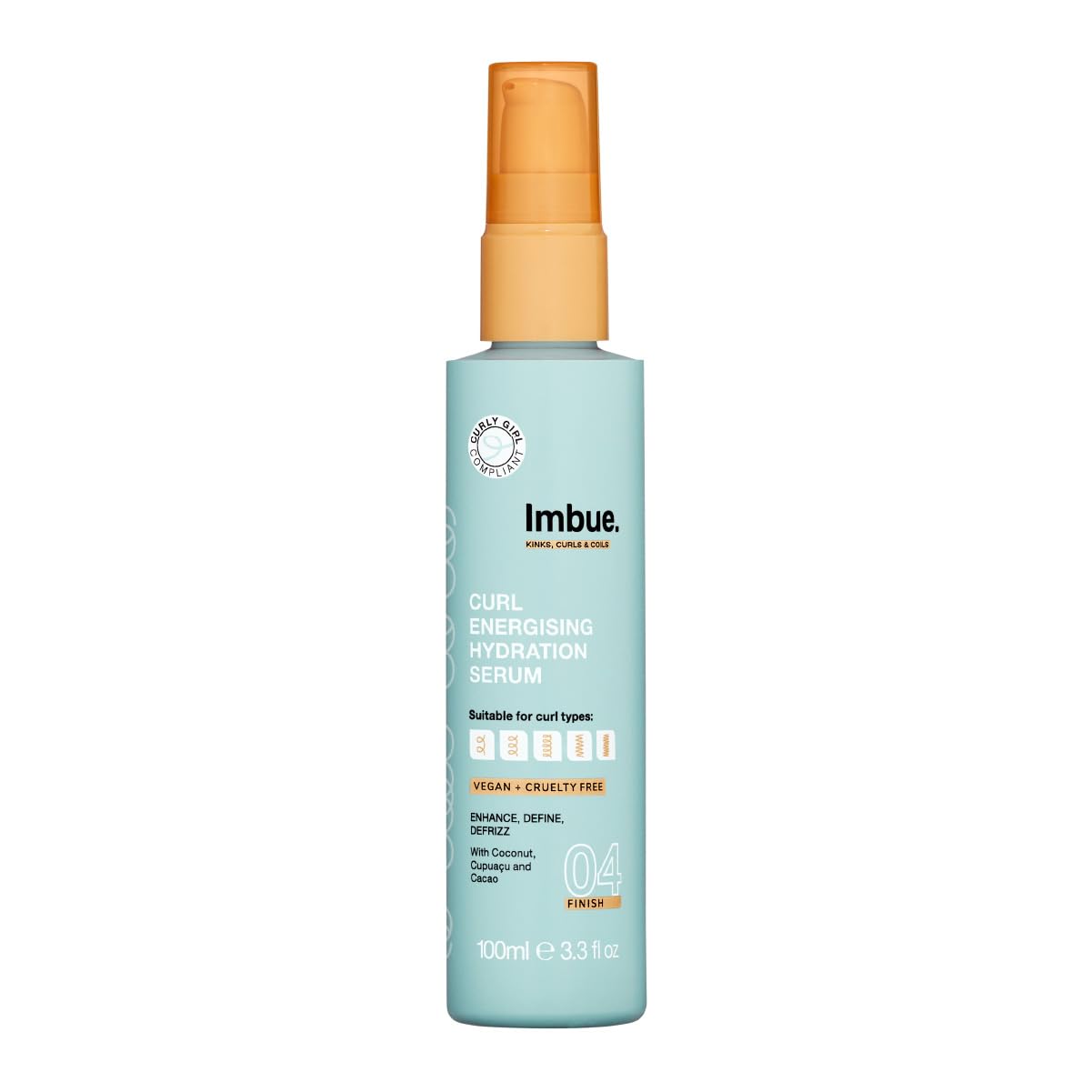 Imbue Curl Worshipping Shine Hair Oil Serum - Vegan and Curly Girl Method Compliant, 100ml, Transparent