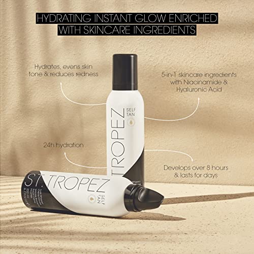 St.Tropez Tan Luxe Body Serum, 5-in-1 Collagen Enhancing Self Tan, Niacinamide, Hyaluronic Acid, Vitamin C & E, Vegan, Natural & Cruelty Free, 200 ml