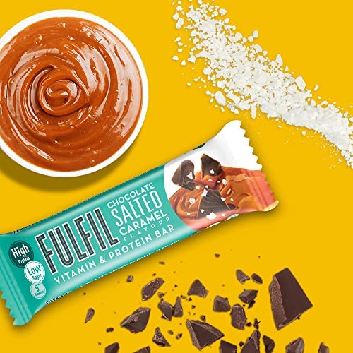 Fulfil Vitamin and Protein Bar (15 x 55 g Bars), Milk Chocolate Crunch Flavour, 20 g High Protein, 9 Vitamins, Low Sugar