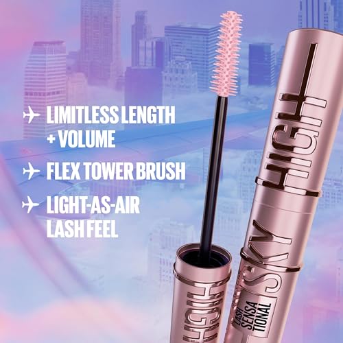 Maybelline New York Lash Sensational Sky High Boosting Tinted Primer, Lengthening & Thickening Primer Lashes Care, Serum Infused Base with Vitamin B5 & Ceramides