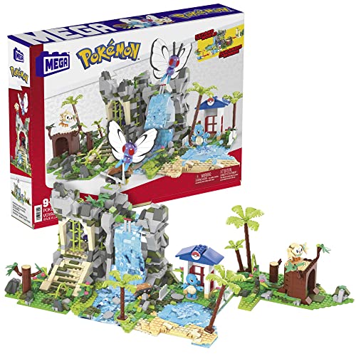 MEGA Pokémon Building Toys Set Jungle Voyage with 1362 Pieces, 4 Articulated and Poseable Characters and Environment, for Kids, HHN61