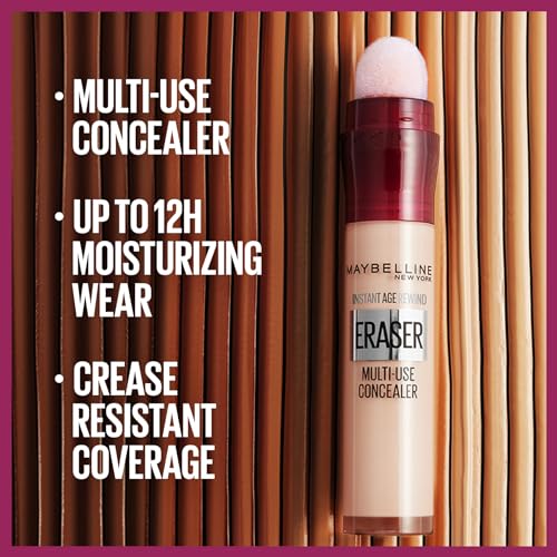 Maybelline Instant Anti Age Eraser Eye Concealer, Dark Circles and Blemish Concealer, Ultra Blendable Formula, 06 Neutraliser