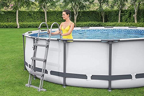 Bestway Steel Pro Max | Runder Rahmenpool mit Filterpumpe, Aufstellpools, grau, 10' 