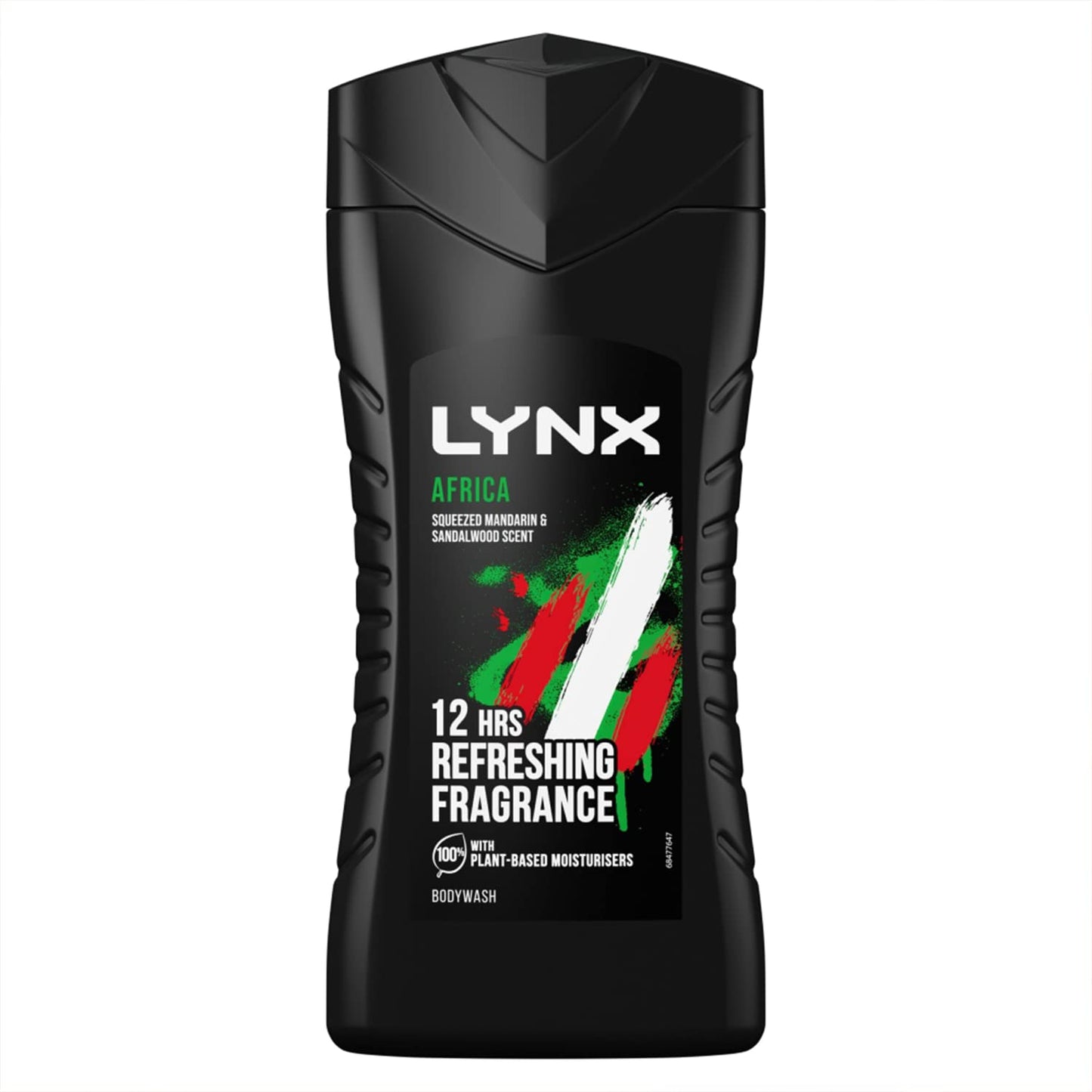 Lynx Africa Body Wash with 12 Hour Refreshing Fragrance Squeezed Mandarin and Sandalwood Scent with Plant-based Moisturizers, 225 ml Bulk Buy 3 Pack