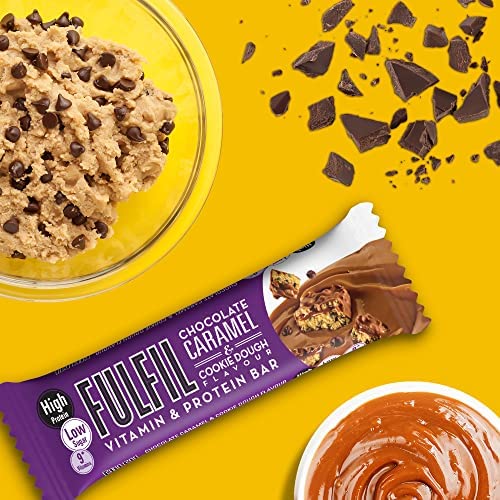 Fulfil Vitamin and Protein Bar (15 x 55 g Bars), Milk Chocolate Crunch Flavour, 20 g High Protein, 9 Vitamins, Low Sugar