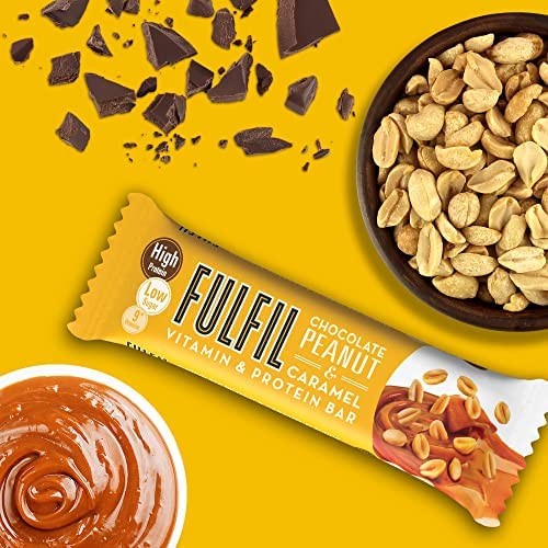 Fulfil Vitamin and Protein Bar (15 x 55 g Bars), Milk Chocolate Crunch Flavour, 20 g High Protein, 9 Vitamins, Low Sugar