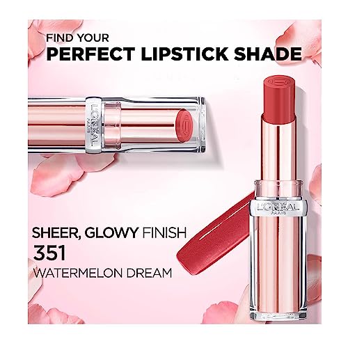 L'Oreal Paris Lipstick, Balm-In-Lipstick, Keep Lips Hydrated and Smooth, Natural-Looking Shiny Finish, Glow Paradise, 191 Nude Heaven?