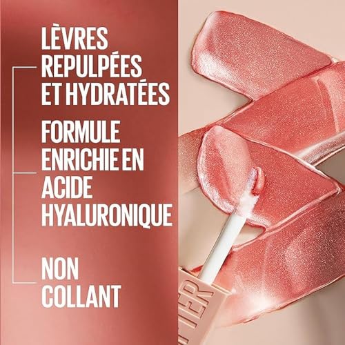 Maybelline New York Lifter Gloss, Hydrating Lip Gloss with Hyaluronic Acid, 5.4 ml, Shade: 003 Moon