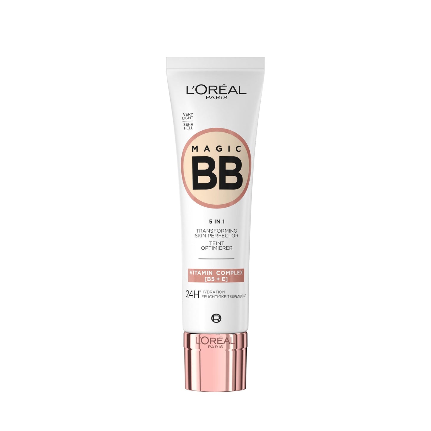 L'Oréal Paris Magic BB Cream with SPF 20, 5-in-1 Skin Tint with Vitamin B5 and Vitamin E, Lightweight Hydrating Formula Adapts to Skin Tone for a Natural Glowy Finish, 30 ml, Shade: 04 Medium