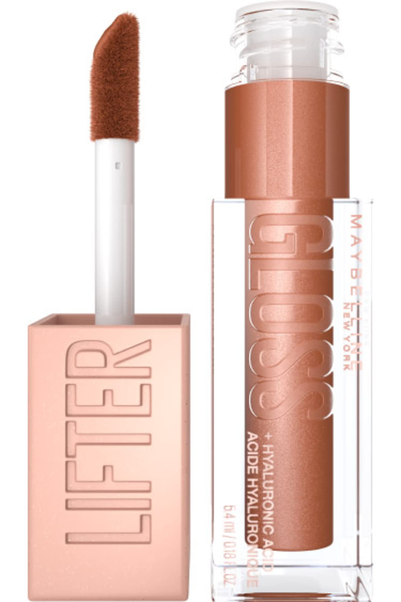 Maybelline New York Lifter Gloss, Hydrating Lip Gloss with Hyaluronic Acid, 5.4 ml, Shade: 003 Moon