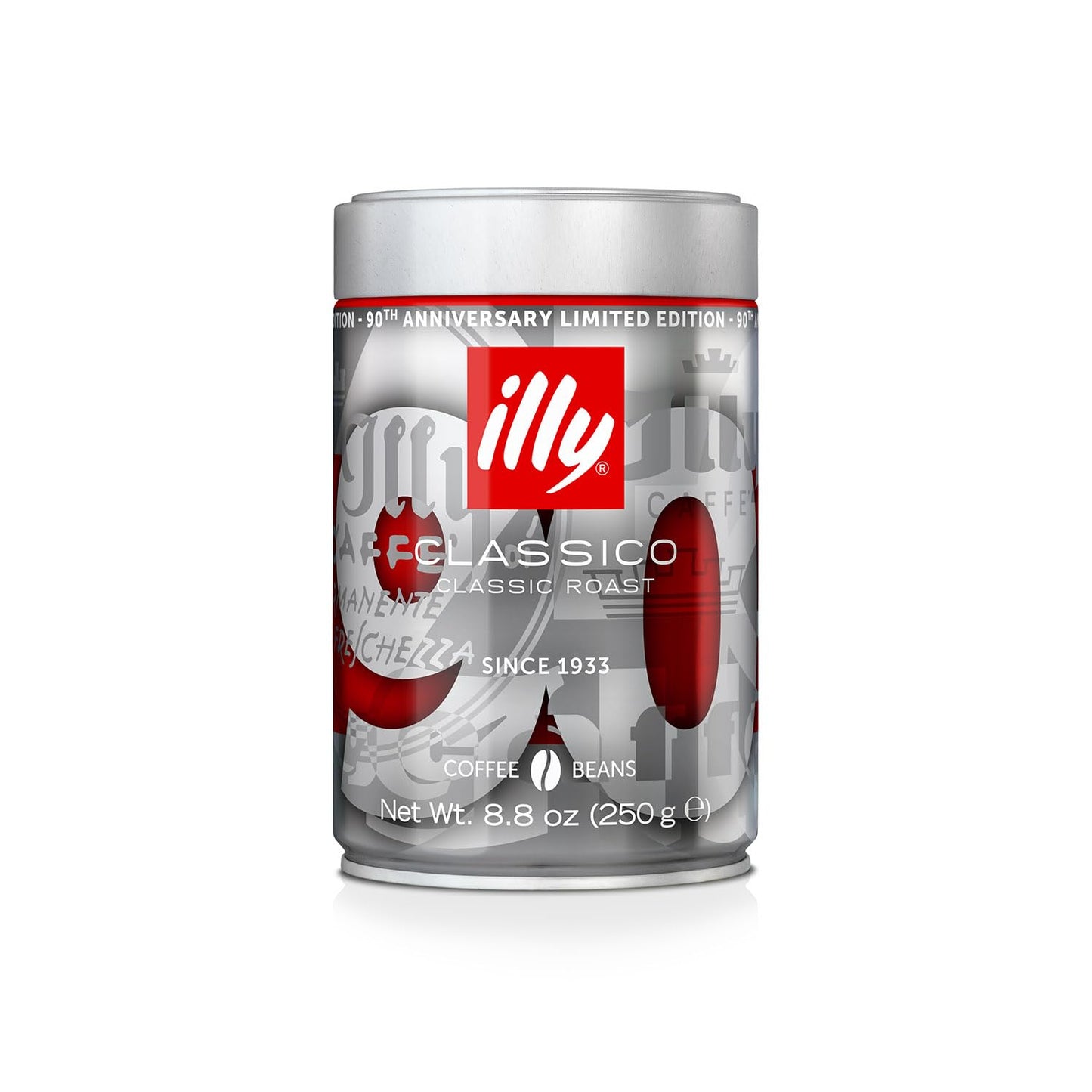 illy Coffee, Coffee Gift, Limited Edition Classico Coffee Beans, 90th Anniversary Medium Roast, 250g