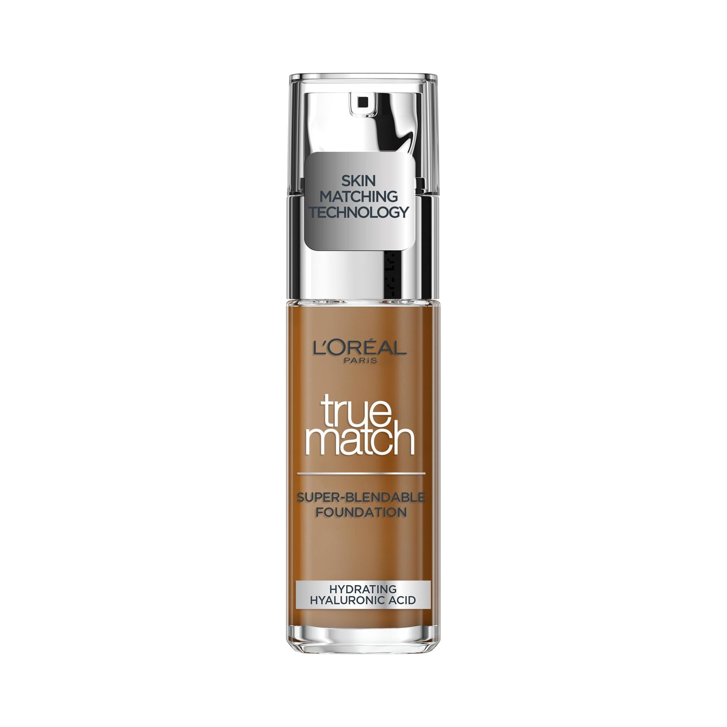 L'Oreal Paris True Match Liquid Foundation, Skincare Infused with Hyaluronic Acid, SPF 17, Available in 40 Shades, 6.5W Golden Toffee, 30 ml