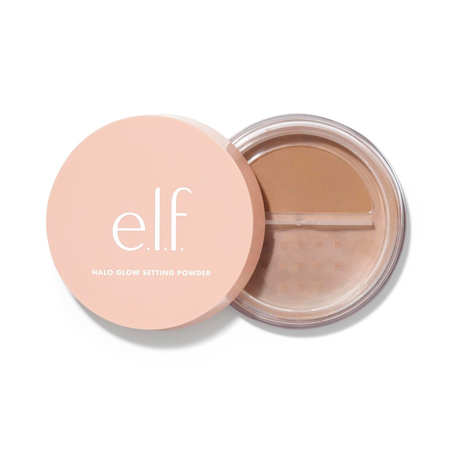 e.l.f., Halo Glow Setting Powder, Silky, Weightless, Blurring, Smooths, Minimizes Pores and Fine Lines, Creates Soft Focus Effect, Medium, Semi-Matte Finish 6.8g