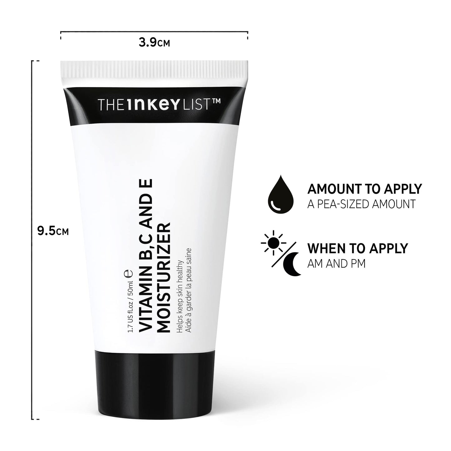 The INKEY List Vitamin B, C and E Lightweight Daily Face Moisturiser to Keep Skin Healthy 50ml