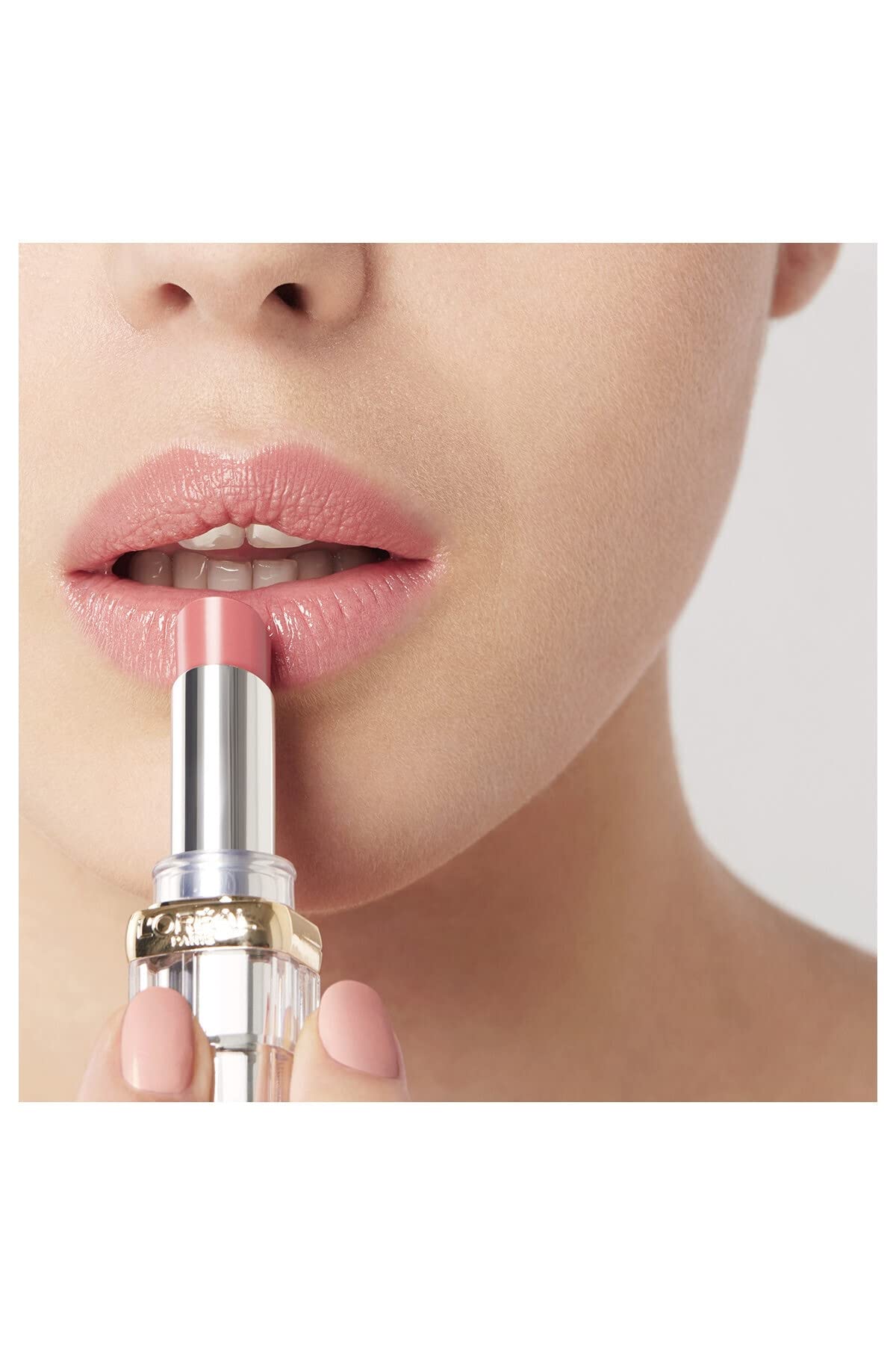 L'Oreal Paris Lipstick, Balm-In-Lipstick, Keep Lips Hydrated and Smooth, Natural-Looking Shiny Finish, Glow Paradise, 191 Nude Heaven?