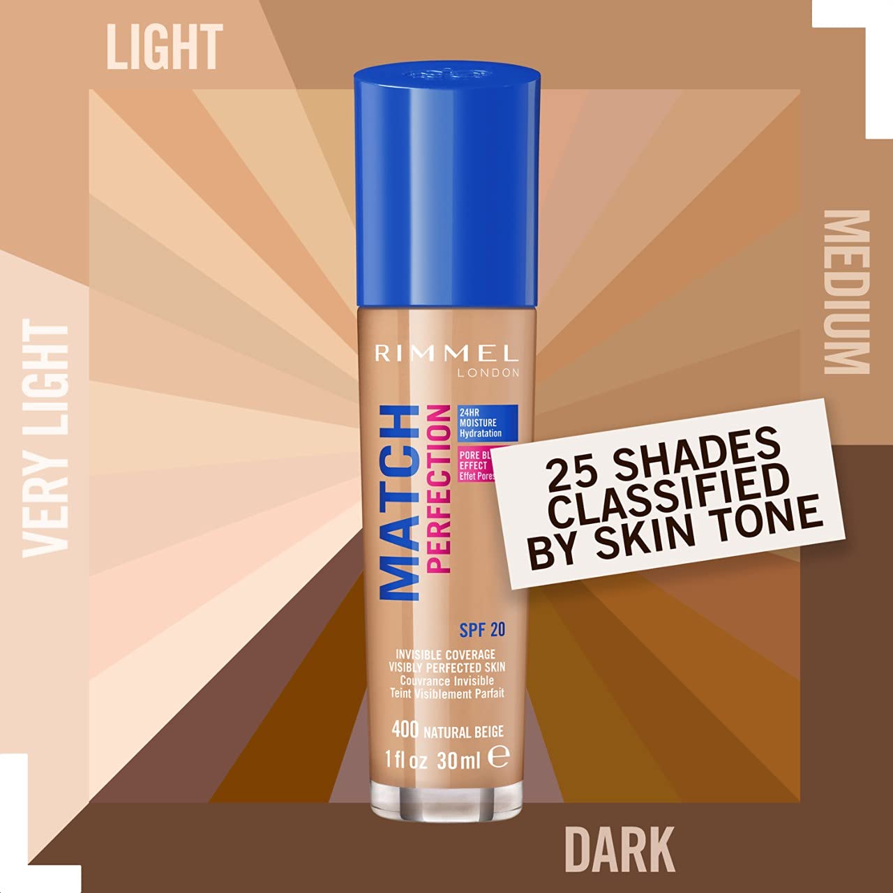 Rimmel Match Perfection Liquid Foundation, 101 Classic Ivory, 30ml