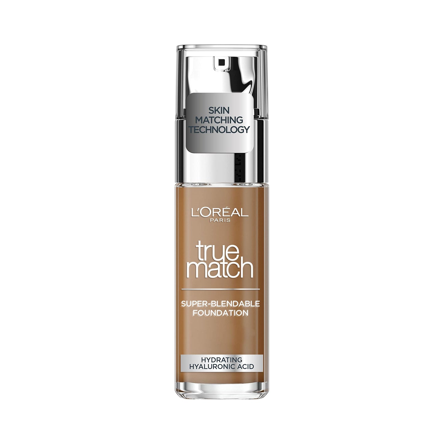 L'Oreal Paris True Match Liquid Foundation, Skincare Infused with Hyaluronic Acid, SPF 17, Available in 40 Shades, 6.5W Golden Toffee, 30 ml